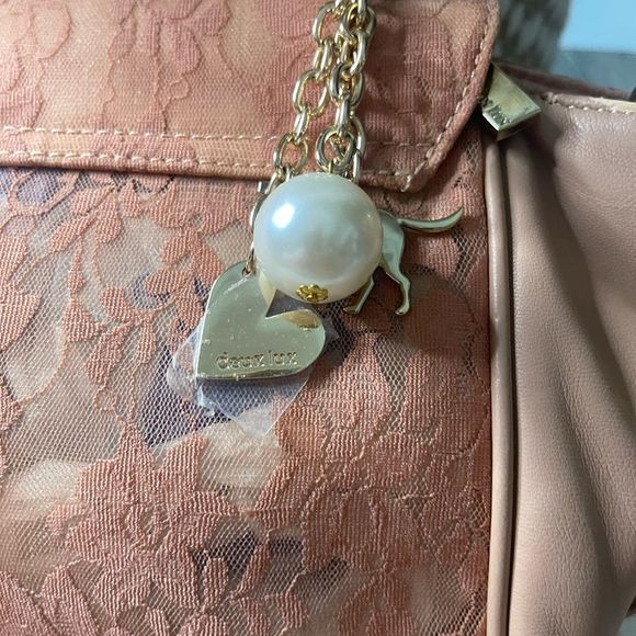 Deux Lux Lace Purse Handbag Crossbody Strap with Dust Bag - Picture 6 of 10